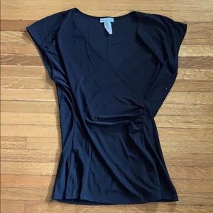 Bleeker & McDougal black short sleeve blouse